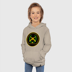 Толстовка детская хлопковая Мотострелковые войска: шеврон без текста, цвет: миндальный — фото 2