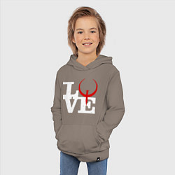 Толстовка детская хлопковая Люблю quake, цвет: утренний латте — фото 2
