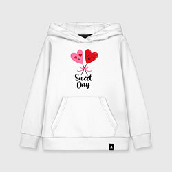 Толстовка детская хлопковая Сладкий день, цвет: белый
