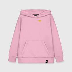 Толстовка детская хлопковая Воздушно-космические силы: эмблема, цвет: светло-розовый