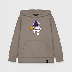 Толстовка детская хлопковая Saturn football, цвет: утренний латте
