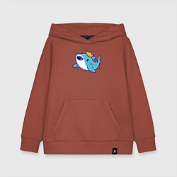 Толстовка детская хлопковая Королевская акула, цвет: кирпичный
