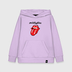 Толстовка детская хлопковая Rolling Stones - logo, цвет: лаванда