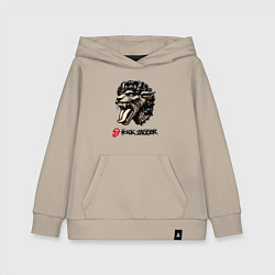 Толстовка детская хлопковая Mick Jagger - stylization, цвет: миндальный