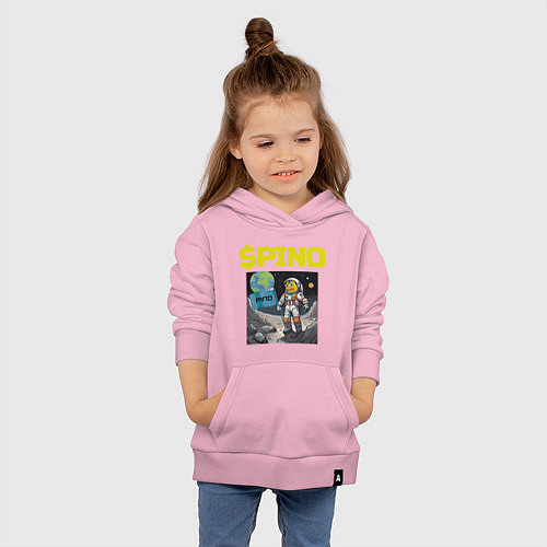 Детская толстовка-худи Pino на луне / Светло-розовый – фото 4