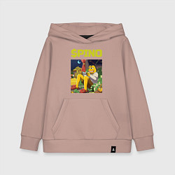 Толстовка детская хлопковая Pino трейдер, цвет: пыльно-розовый
