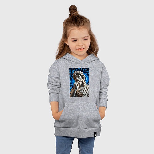 Детская толстовка-худи Античность и математика / Меланж – фото 4