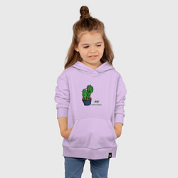 Толстовка детская хлопковая Говорящие кактусы, цвет: лаванда — фото 2