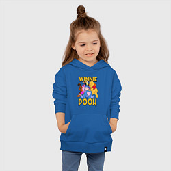 Толстовка детская хлопковая Winnie Pooh hugs, цвет: синий — фото 2