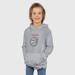 Толстовка детская хлопковая Basketball vibe, цвет: меланж — фото 2