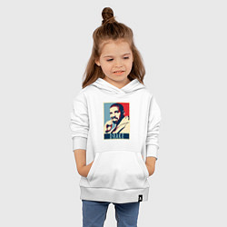 Толстовка детская хлопковая Drake obey, цвет: белый — фото 2