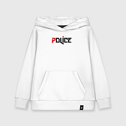 Толстовка детская хлопковая Police, цвет: белый