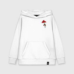 Толстовка детская хлопковая Гвоздики и георгиевская лента, цвет: белый