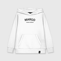 Толстовка детская хлопковая Margo never alone - motto, цвет: белый
