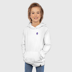 Толстовка детская хлопковая Фиолетовый уличный фонарь, цвет: белый — фото 2