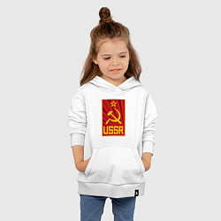 Толстовка детская хлопковая USSR style, цвет: белый — фото 2