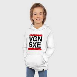Толстовка детская хлопковая Vegan sXe, цвет: белый — фото 2