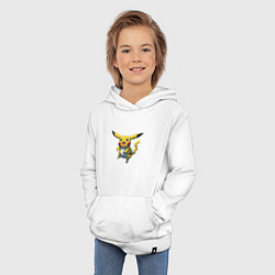 Толстовка детская хлопковая Pikachu joy, цвет: белый — фото 2