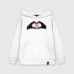 Толстовка детская хлопковая Цифровая любовь, цвет: белый