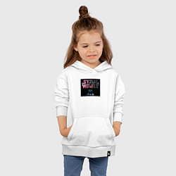 Толстовка детская хлопковая Звёздные войны надпись вейдер, цвет: белый — фото 2