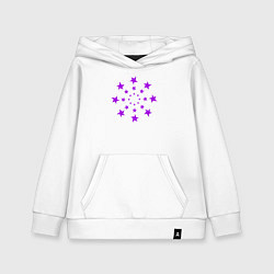 Толстовка детская хлопковая Звезды кругом, цвет: белый