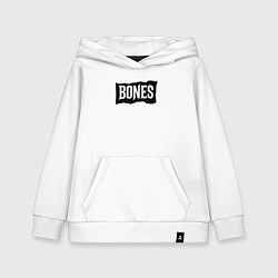 Толстовка детская хлопковая Bones лого, цвет: белый