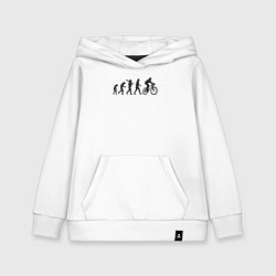 Толстовка детская хлопковая Велоэволюция, цвет: белый
