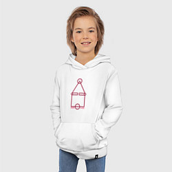 Толстовка детская хлопковая Стиль игры в кальмара, цвет: белый — фото 2