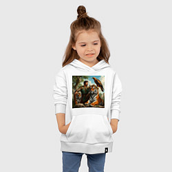 Толстовка детская хлопковая Друзья грузинского витязя, цвет: белый — фото 2