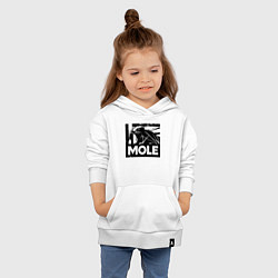 Толстовка детская хлопковая Крот в стиле граффити, цвет: белый — фото 2