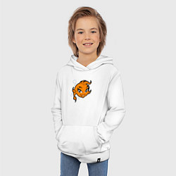 Толстовка детская хлопковая Милая рыбка, цвет: белый — фото 2