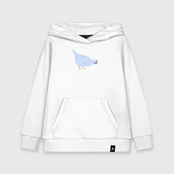 Толстовка детская хлопковая Курочка голубая, цвет: белый