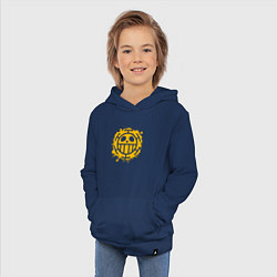 Толстовка детская хлопковая Пираты сердца - веселый роджер, цвет: тёмно-синий — фото 2