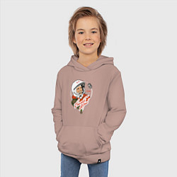 Толстовка детская хлопковая Юрий Гагарин, цвет: пыльно-розовый — фото 2