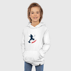 Толстовка детская хлопковая Футболист, цвет: белый — фото 2