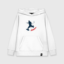 Толстовка детская хлопковая Футболист, цвет: белый