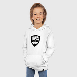 Толстовка детская хлопковая Пожарная машина в щите, цвет: белый — фото 2