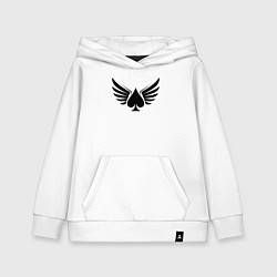 Толстовка детская хлопковая Крылатые пики, цвет: белый