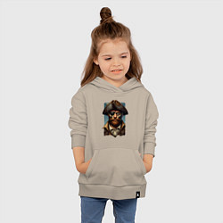 Толстовка детская хлопковая Одноглазый пират Йо-хо-хо и бутылка рома, цвет: миндальный — фото 2