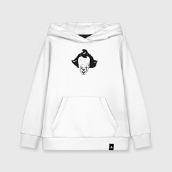 Толстовка детская хлопковая Лицо Пеннивайза, цвет: белый