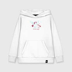 Толстовка детская хлопковая Милые волшебные животные лошадь и Пегас, цвет: белый