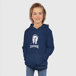Толстовка детская хлопковая Взгляд в космос Илона Маска, цвет: тёмно-синий — фото 2
