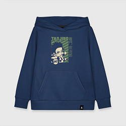 Толстовка детская хлопковая Тандзиро Камадо клинок, цвет: тёмно-синий