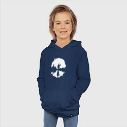 Толстовка детская хлопковая Тень человека в Англии, цвет: тёмно-синий — фото 2