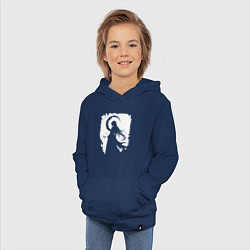 Толстовка детская хлопковая Девушка гот аниме, цвет: тёмно-синий — фото 2