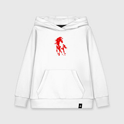 Толстовка детская хлопковая Abstract horse, цвет: белый