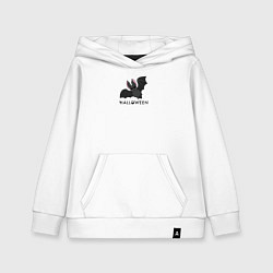 Толстовка детская хлопковая Halloween летучая мышь, цвет: белый