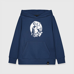 Толстовка детская хлопковая Стальной воин аниме, цвет: тёмно-синий