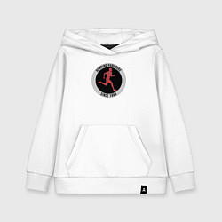 Толстовка детская хлопковая Хардкорный бег, цвет: белый