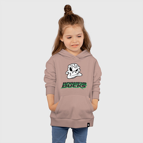 Детская толстовка-худи HC Anaheim Ducks Art / Пыльно-розовый – фото 4